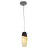 Picture of 100w Cabernet Glass Pendant E-26 A-19 Incandescent Dry Location Brushed Steel Sand Slate Glass 12"Ø4.9" (CAN 1.25"Ø5.25")