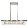 Picture of 320w (8 x 40) Aquarius G9 G9 Halogen Damp Location Brushed Steel Clear Adjustable Glass & Metal Pendant (CAN 4.4"x8.25"x0.75")