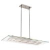 Picture of 400w (10 x 40) Aquarius G9 G9 Halogen Damp Location Brushed Steel Clear Adjustable Glass & Metal Pendant (CAN 4.4"x8.25"x0.75")