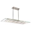 Foto para 400w (10 x 40) Aquarius G9 G9 Halogen Damp Location Brushed Steel Clear Adjustable Glass & Metal Pendant (CAN 4.4"x8.25"x0.75")