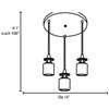 Foto para 300w (5 x 60) Circ E-26 A-19 Incandescent Dry Location Brushed Steel Round Pendant Assembly (CAN 1"Ø14")