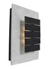 Picture of 30w (3 x 10) Origami G4 Bi-Pin Halogen Damp Location Rust CRM Concrete and Metal wall fixture (CAN 12.6"x8.75"x1")