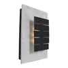 Foto para 30w (3 x 10) Origami G4 Bi-Pin Halogen Damp Location Rust CRM Concrete and Metal wall fixture (CAN 12.6"x8.75"x1")