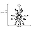 Picture of 640w (16 x 40) Flux E-26 T-14 Incandescent Dry Location Chrome Vintage Lamped Chandelier 24"Ø24" (CAN Ø4.75")