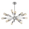 Foto para 640w (16 x 40) Flux E-26 T-14 Incandescent Dry Location Chrome Vintage Lamped Chandelier 19"Ø24" (CAN 0.75"Ø4.75")