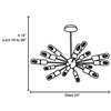 Picture of 640w (16 x 40) Flux E-26 T-14 Incandescent Dry Location Chrome Vintage Lamped Chandelier 19"Ø24" (CAN 0.75"Ø4.75")