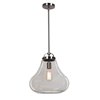 Foto para 60w Flux E-26 ST-18 Incandescent Dry Location Antique Nickle Clear Vintage Lamped Pendant 15.25"Ø13" (CAN 0.75"Ø4.75")