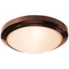 Picture of 36w (2 x 18) Oceanus GU-24 Spiral Fluorescent Bronze Frosted Marine Grade Wet Location Ceiling or Wall Fixture (CAN 5"x4.6")