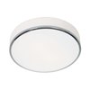 Picture of 36w (2 x 18) Aero GU-24 Spiral Fluorescent Damp Location Chrome Opal Flush-Mount 4"Ø12.5" (CAN 1"Ø10.2")