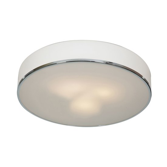 Picture of 52w Aero GU-24 Spiral Fluorescent Damp Location Chrome Opal Flush Mount (CAN 0.5"Ø13")