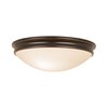 Picture of 26w (2 x 13) Atom GU-24 Spiral Fluorescent Damp Location Oil Rubbed Bronze Opal Flush-Mount (CAN 1.6"Ø10.5")