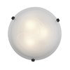 Picture of 26w (2 x 13) Mona GU-24 Spiral Fluorescent Dry Location Rust Alabaster Flush-Mount (CAN Ø9.75")