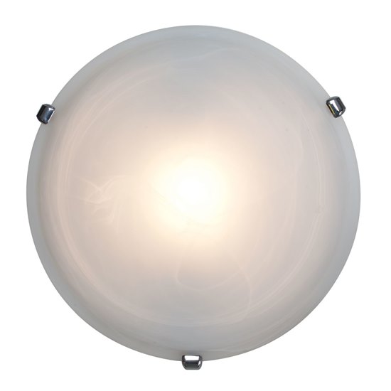 Picture of 39w (3 x 13) Nimbus GU-24 Spiral Fluorescent Damp Location Chrome Alabaster Flush-Mount