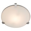 Picture of 26w (2 x 13) Luna GU-24 Quad Fluorescent Damp Location Brushed Steel White Flush-Mount