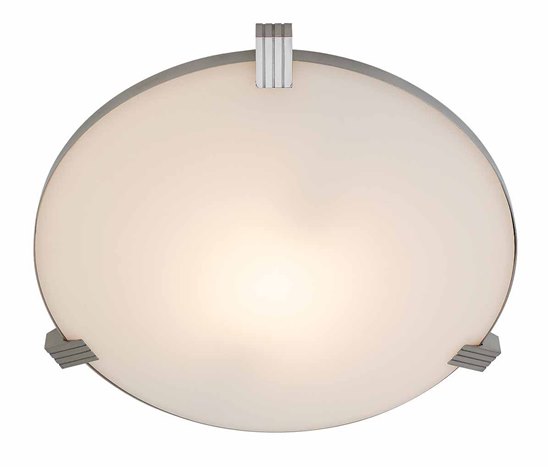 Foto para 26w (2 x 13) Luna GU-24 Spiral Fluorescent Damp Location Brushed Steel White Flush-Mount