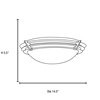 Foto para 26w (2 x 13) Saturn GU-24 Spiral Fluorescent Damp Location Brushed Steel Frosted Flush-Mount (CAN 0.25"Ø10.25")