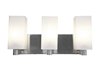 Picture of 39w (3 x 13) Archi GU-24 Spiral Fluorescent Damp Location Brushed Steel Opal Wall & Vanity (CAN 16.4"x4.75"x0.9")