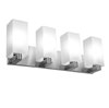 Picture of 52w (4 x 13) Archi GU-24 Spiral Fluorescent Damp Location Brushed Steel Opal Wall & Vanity (CAN 22.5"x4.75"x0.9")