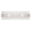 Foto para 36w (2 x 18) Plasma G24q-2 Quad Fluorescent Damp Location Brushed Steel Frosted Vanity & Wall Fixture (CAN 21"x4.5"x1.75")