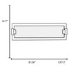 Picture of 36w (2 x 18) Plasma G24q-2 Quad Fluorescent Damp Location Brushed Steel Frosted Vanity & Wall Fixture (CAN 21"x4.5"x1.75")