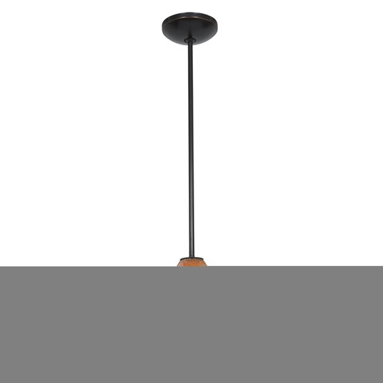 Foto para 100w Champagne Glass Pendant E-26 A-19 Incandescent Dry Location Oil Rubbed Bronze Maya Glass 9"Ø5" (CAN 1.25"Ø5.25")