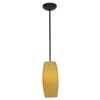 Foto para 100w Cognac Glass Pendant E-26 A-19 Incandescent Dry Location Oil Rubbed Bronze Amber Glass 10.25"Ø4.75" (CAN 1.25"Ø5.25")