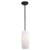 Picture of 100w Cognac Glass Pendant E-26 A-19 Incandescent Dry Location Oil Rubbed Bronze White Glass 10.25"Ø4.75" (CAN 1.25"Ø5.25")