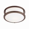 Foto para 100w Conga E-26 A-19 Incandescent Damp Location Bronze Opal Flush-Mount