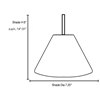 Picture of 100w Martini Glass Pendant E-26 A-19 Incandescent Dry Location Brushed Steel White Glass 6"Ø7" (CAN 1.25"Ø5.25")