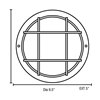 Picture of 100w Nauticus E-26 A-19 Incandescent Black Frosted Wet Location Bulkhead Ø9.5" (CAN 1"Ø9.5")