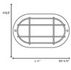 Picture of 100w Nauticus E-26 A-19 Incandescent Black Frosted Wet Location Bulkhead 11"x6.5" (CAN 10.6"x6.5"x1")