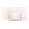 Picture of 100w Nitrous R7s J-78 Halogen Damp Location Brushed Steel Frosted Wall & Vanity 11"x6.4" (CAN 7.2"x5"x0.88")