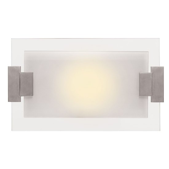 Picture of 100w Plasma R7s J-118 Halogen Damp Location Brushed Steel Frosted Wall & Vanity (CAN 9.1"x4.5"x1")