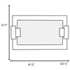 Picture of 100w Plasma R7s J-118 Halogen Damp Location Brushed Steel Frosted Wall & Vanity (CAN 9.1"x4.5"x1")