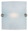 Picture of 100w Radon R7s J-78 Halogen Damp Location Brushed Steel Checkered Frosted Wall Fixture 7.75"x8" (CAN 4.75"x6.88"x0.88")