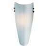 Picture of 100w Radon R7s J-78 Halogen Damp Location Brushed Steel Checkered Frosted Wall Fixture 5.5"x11.5" (CAN 7.75"x4.5"x0.75")