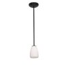 Foto para 100w Sherry Glass Pendant E-26 A-19 Incandescent Dry Location Oil Rubbed Bronze Opal Glass 6"Ø4.5" (CAN 1.25"Ø5.25")