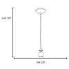 Foto para 100w Sydney E-26 A-19 Incandescent Dry Location Brushed Steel Cord Pendant (CAN 1.25"Ø5.25")