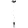 Picture of 100w Trixie E-26 A-19 Incandescent Dry Location Brushed Steel Pendant Cord with Fulcrum Rod (CAN 1.25"Ø5.25")