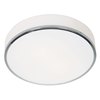 Foto para 120w (2 x 60) Aero E-26 A-19 Incandescent Damp Location Chrome Opal Flush-Mount (CAN 1"Ø10.2")