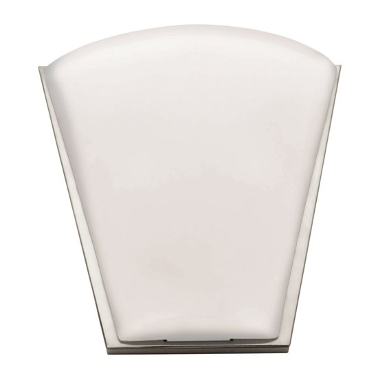 Foto para 120w (2 x 60) Artemis E-12 B-10 Incandescent Dry Location Brushed Steel Opal Wall Sconce (CAN 12.5"x12.2"x0.5")