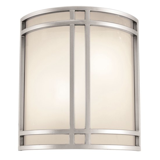 Foto para 120w (2 x 60) Artemis E-26 A-19 Incandescent Dry Location Satin Opal Wall Sconce (CAN 11.4"x10.4"x0.5")