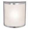 Picture of 120w (2 x 60) Artemis E-26 B-10 Incandescent Damp Location Brushed Steel Opal Wall Fixture 10"x11" (CAN 10"x7"x0.5")