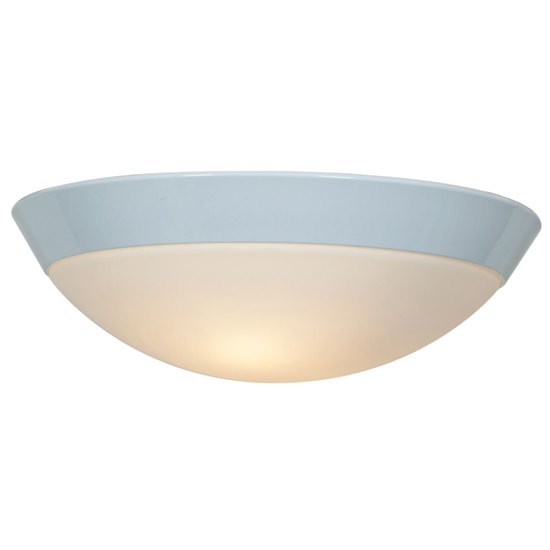 Picture of 120w (2 x 60) Cobalt E-26 A-19 Incandescent Damp Location White Opal Flush-Mount (CAN 1.5"Ø13")