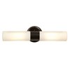 Foto para 120w (2 x 60) Cobalt E-26 B-10 Incandescent Damp Location Oil Rubbed Bronze Opal Wall Fixture (CAN 0.75"Ø5")