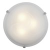 Picture of 120w (2 x 60) Mona E-12 B-10 Incandescent Dry Location Chrome Alabaster Flush-Mount (CAN Ø9.75")