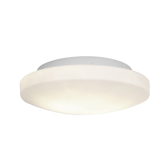 Foto para 120w (2 x 60) Orion E-26 A-19 Incandescent Damp Location White Opal Flush-Mount (CAN 1.5"Ø8.25")