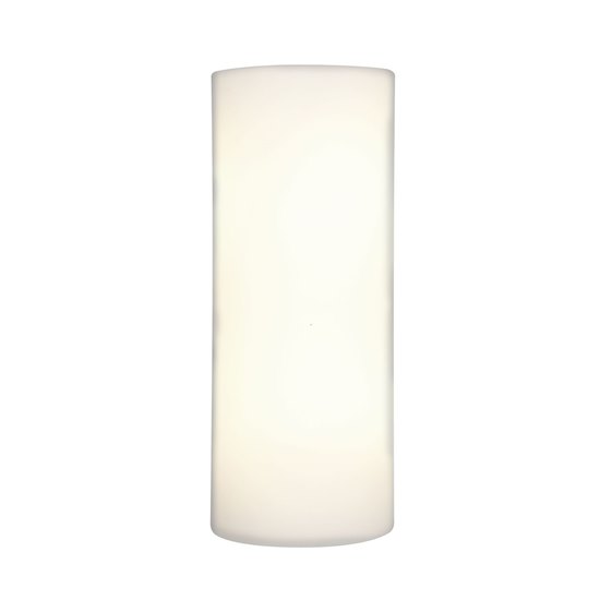 Picture of 120w (2 x 60) Tabo E-12 B-10 Incandescent Damp Location Brushed Steel Opal Wall & Vanity 4.9"x11.8"