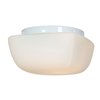 Foto para 120w (2 x 60) Vega E-26 A-19 Incandescent Damp Location White Opal Flush-Mount