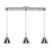 Foto para 120w (3 x 40) Metalico G9 Halogen Dry Location Chrome Clear Three Light Bar Pendant